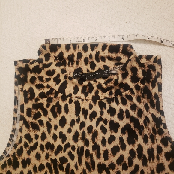 ANIMAL PRINT Bodycon Mockneck Tube Dress sz. 0X (sz 12 to 14) - Picture 12 of 14